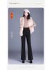 High Waist Women's Winter Velvet Micro-Flare Pants - Slimming Casual Suit with Thickened Fabric
