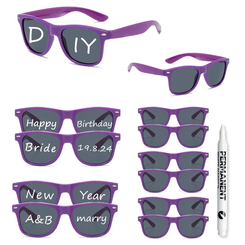 8pcs Small Oval Sunglasses Women Vintage Brand Retro Black White Sun Glasses Classic Shades Female Oculos UV400