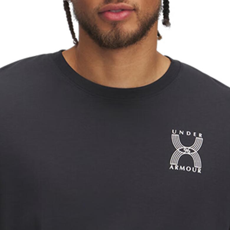 Under Armour Comfortable Stylish Versatile Short Sleeve T-Shirt Men Tops Charcoal White-Quartz 1389823-016