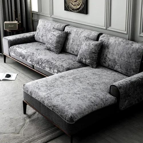 

Легкая роскошная однотонная кожаная диванная подушка, простая и нескользящая, бежевая короткая плюшевая накидка на полотенце, сезонный чехол для дивана, пылезащитная ткань 70x70cm