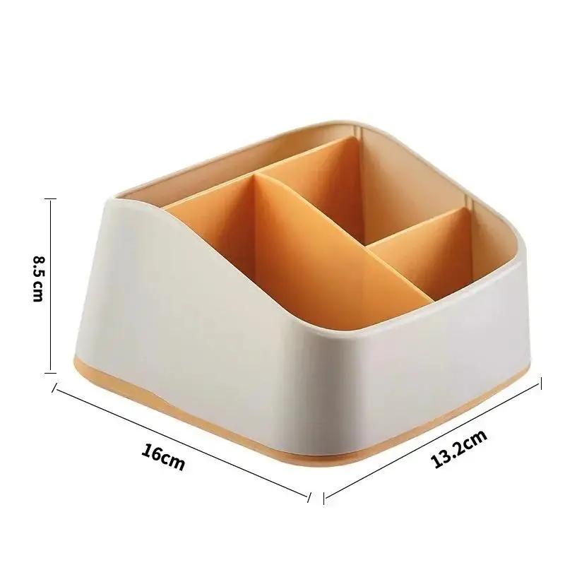 1Pcs New Remote Control Miscellaneous Storage Box Plastic Lattice Desktop Stationery Rack Storages Boxs Home Cosmetics Organizer
