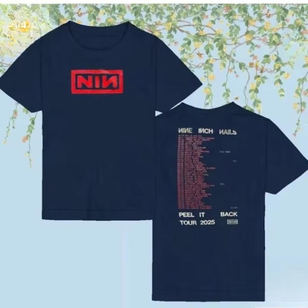 Nine Inch Nails Peel It Back Tour 2025 Shirt Beperkte Editie Fan Cadeau High-End Luxe Is voor Zowel Mannen Als Vrouwen Top Y2k T-shirts