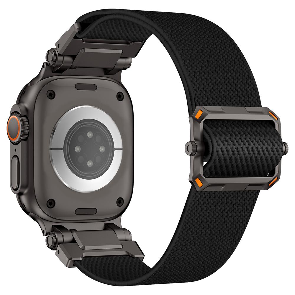 Sports Nylon Strap for Apple Watch Ultra 2 49mm 45mm 46mm 44mm Luxury Metal Bracelet For IWatch Series 10 9 8 7 SE 6 5 Soft Band