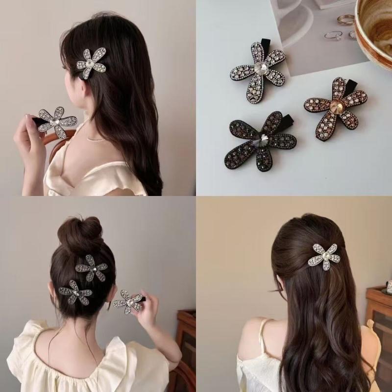 Vintage Flower Hair Clip For Women Girls Sweet Hair Ornament Side Hairpin Hair Accessories