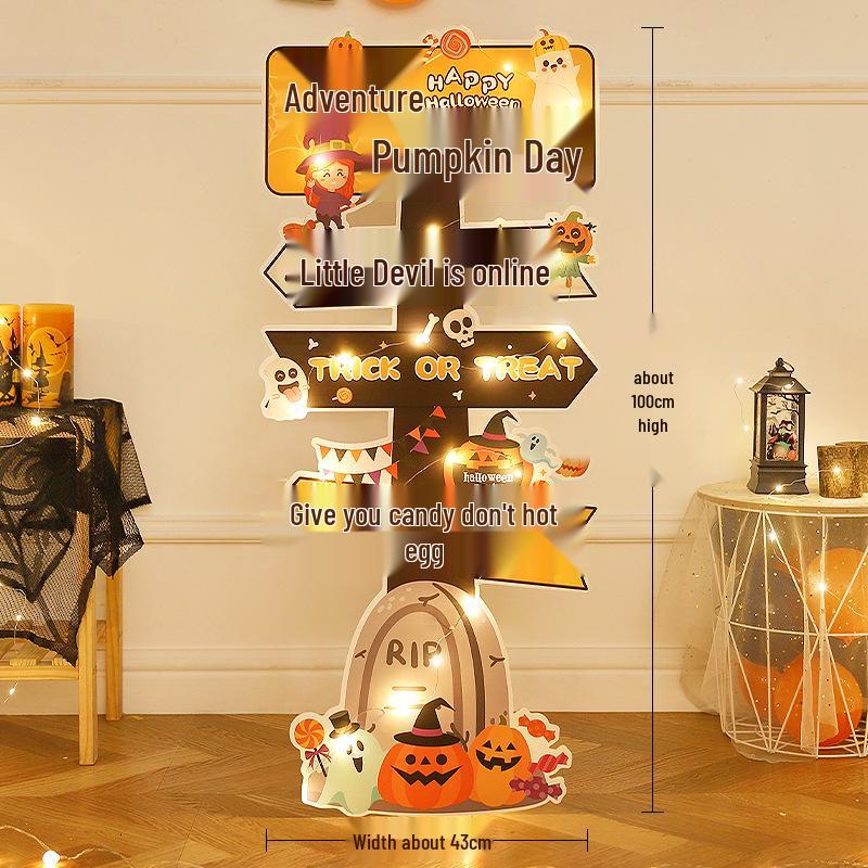 Halloween Pumpkin Lantern Board Standee for Outdoor/Kindergarten Decorations