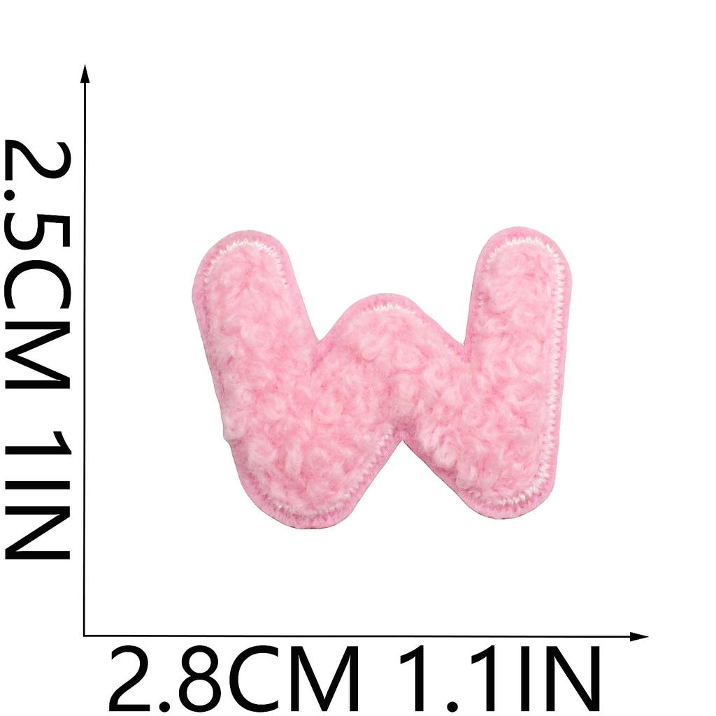 Towel Embroidery English Alphabet Embroidery Cloth Sticker Small Number Patch Sticker Bag Decoration Chenille Embroidery Label Ironing
