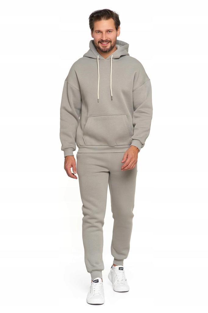 Men's Hooded Sweatshirt Oversize Cotton Warm MORAJ 3XL GREY