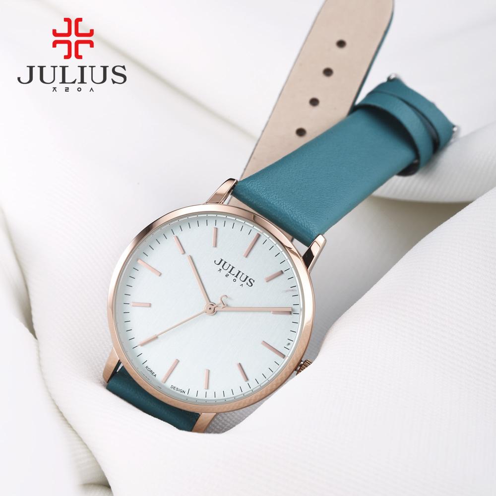 Classic Julius Women's Watch Japan Quartz Hours Fashion Clock Leather Bracelet Girl's Birthday Valentine Gift No Box