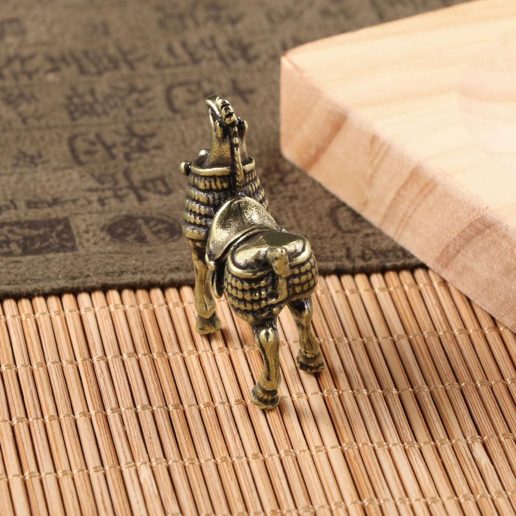 Copper War Horse Figurines Miniatures Lucky Feng Shui Home Decorations Crafts Accessories Desktop Ornaments Brass Tea Pets