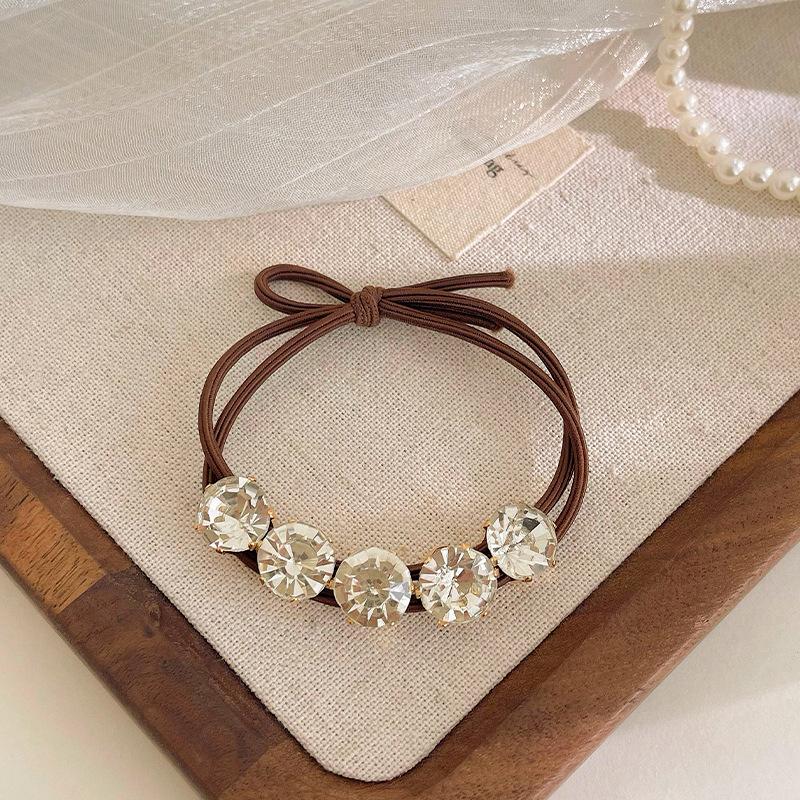 Elastice de Păr cu Strasuri la Modă pentru Fete Inel de Păr Coardă Scrunchie Accesorii Coadă de Cal Headdress Accesorii