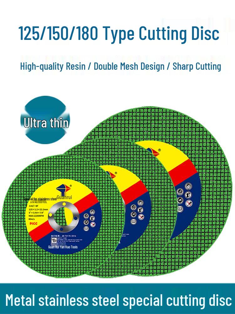 Metal & Stainless Steel Cutting Disc Set: 100/125/150/180mm Polishing & Grinding Wheels for Handheld Grinders