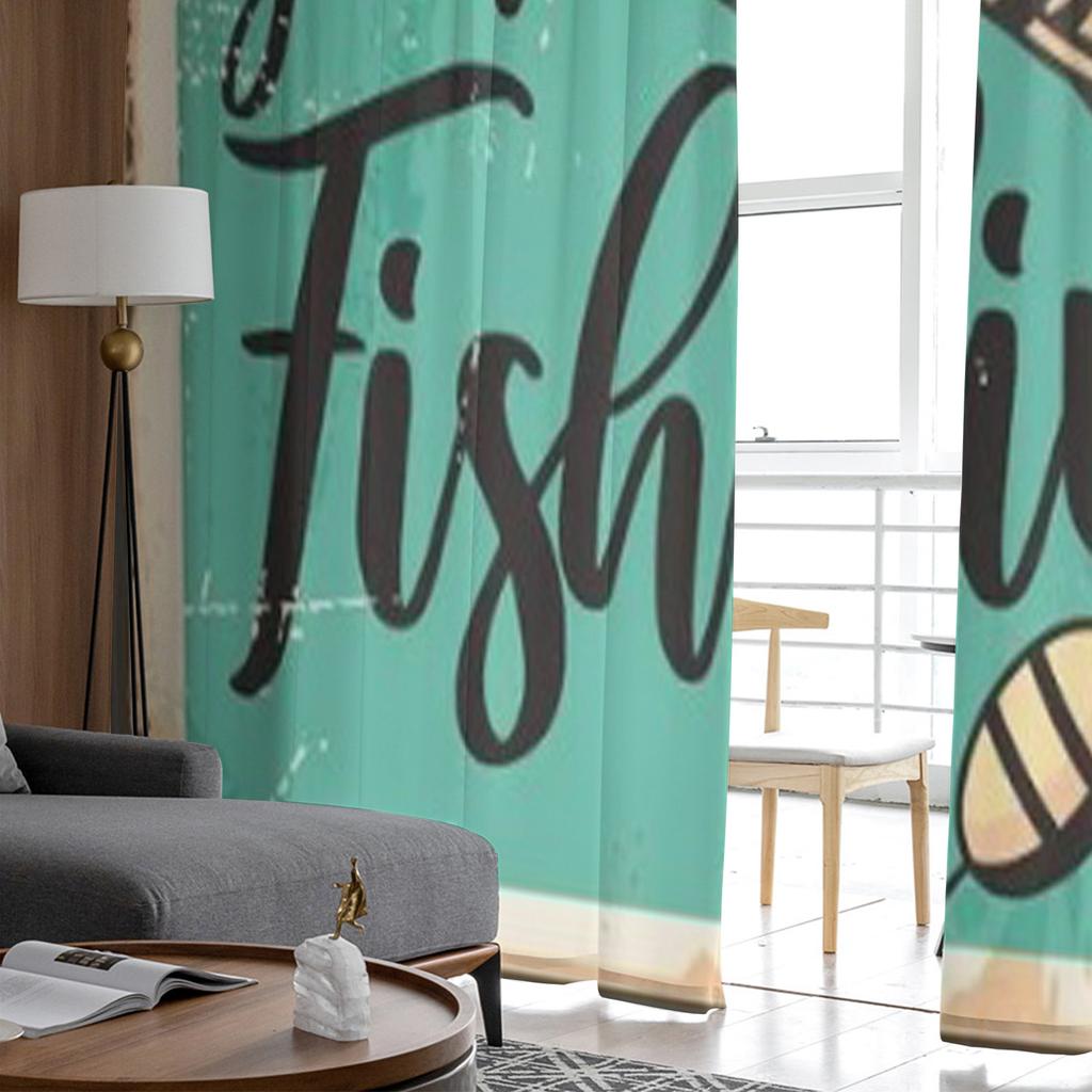 Gone Fishing Vintage Tulle Curtains For Living Room Sheer Curtain Bedroom Veil Organza Decorative Window Treatments