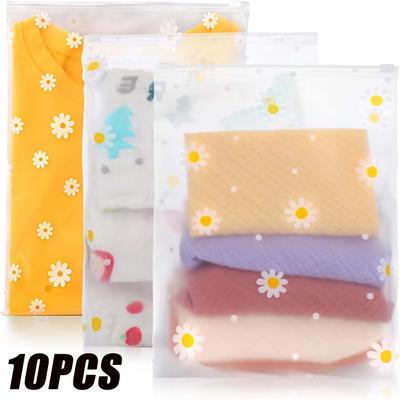 5/10ks opakovaně použitelné tašky na zip Plastové cestovní tašky na ukládání oblečení Tašky s průhledným těsněním Vodotěsný organizér na zavazadla pro uložení obuvi