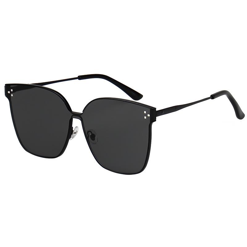 

Lens Nylon Stylish Sunglasses Women Large Round Face Summer Sun Protection StyleA