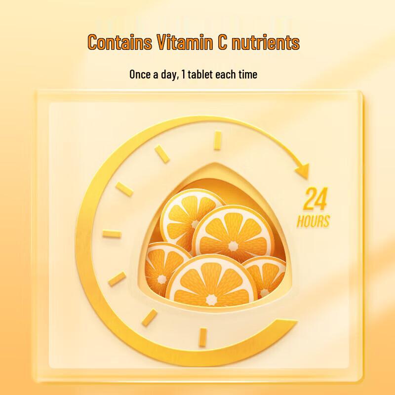 BYHEALTH Vitamin C Chewable Tablets Sweet Orange Flavor