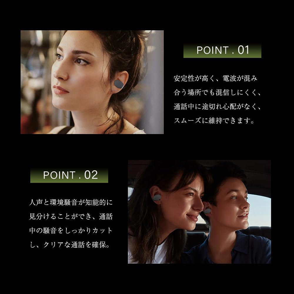 Bluetooth Earbuds with Ear Automatic OWS Earbuds with Ear Air Secure Sound Leakage ENC Noise Sound Zero LED Battery Level Compatible with iPhone and