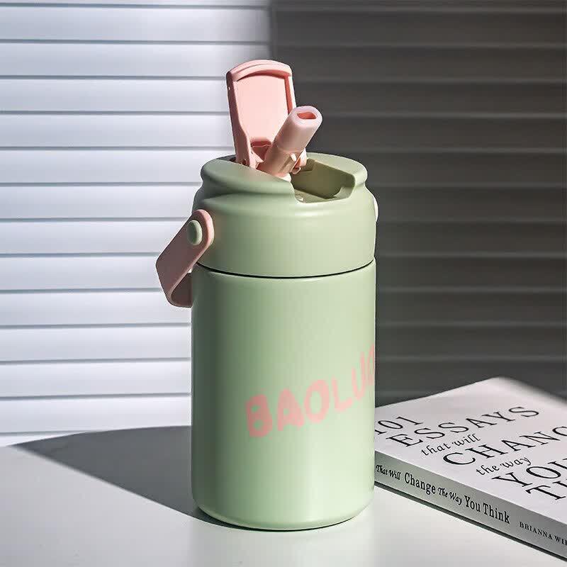 Qiwei Portable Insulated Tea Bottle with Straw