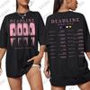 Summer New BP Deadline Black World Tour Graphic Print Cotton Women Unisex Tshirt Short Sleeve Oneck Tees Casual Oversized Tops