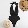 One-piece Swimsuit Female Tight Sexy Hot Girl Bikini Deep V Backless High-end No