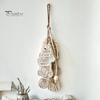Ocean Inspired Wall Art Rustic Nautical Wooden Fish Decor, Coastal Beach Style Hanging Mediterranean Ornament with Fishing Net for Lake House,