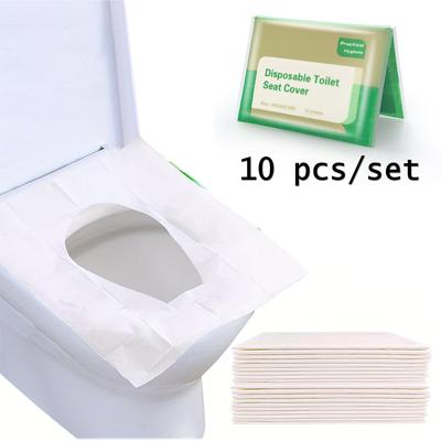 10pcs Disposable Toilet Seat Covers, Flushable Travel Disposable Toilet Seat Covers For Travel Essential Accessories For Airplane, Road Trips, Camping