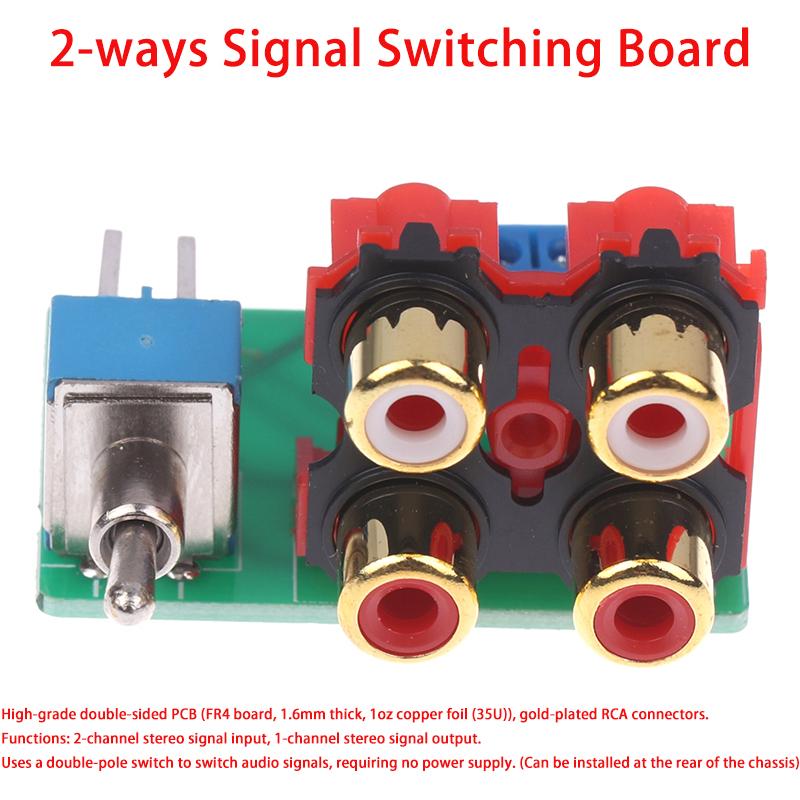 2-Ways Signal Switching Board 2 In 1Out Audio Source Switchboard Accessories