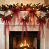 Romantic Bows for Easter Decorations Tulle Bow Christmas Tree Decoration, Pre-tied Gauze Mesh Versatile Fabric Festive Occasions Xmas Tree,