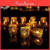 Beautifully Crafted 12 Pack Led Electric Candles In Laser Cut Pvc Design For Festive Decor