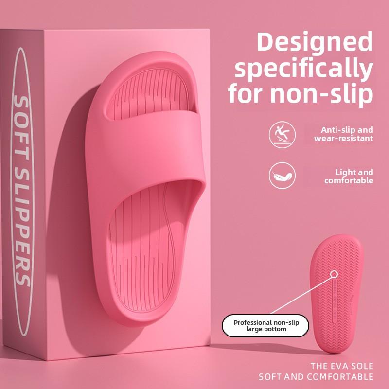 

Тапочки с ощущением наступания на какашки для мужчин летом, подходят для ношения на открытом воздухе, не пропускают запахи в помещении, домашняя ванная комната, тапочки из ЭВА для женщин 36-37 ярко-розовый