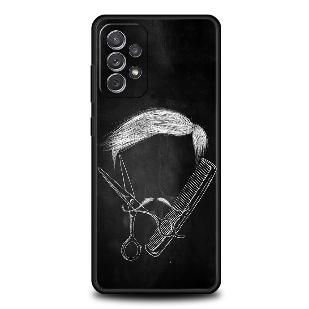 Barber Shop Hair Stylist tools Phone Case For Samsung A15 A13 A51 A71 A41 A31 A21S A03S A05 A35 A55 A23 A25 A33 A53 A73 5G Cover