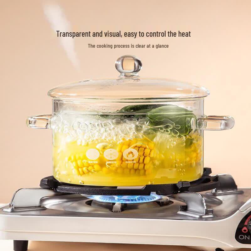 Qiwei High Borosilicate Glass Milk & Soup Pot