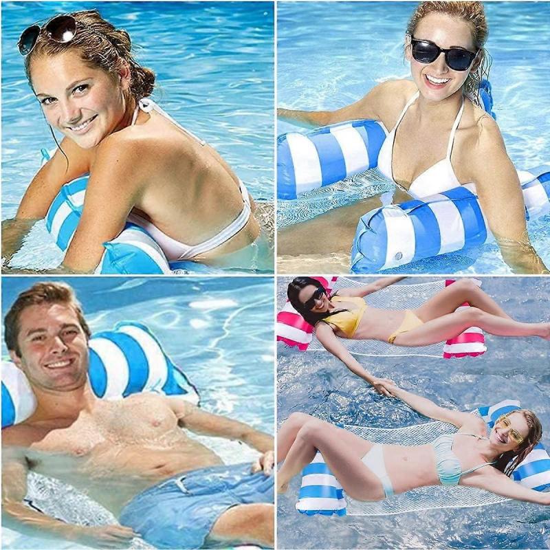 Water Hammock, Inflatable Floating Bed, Pool Lounger Float Hammock, Inflatable Swimming Pool Float Hammock for Adults