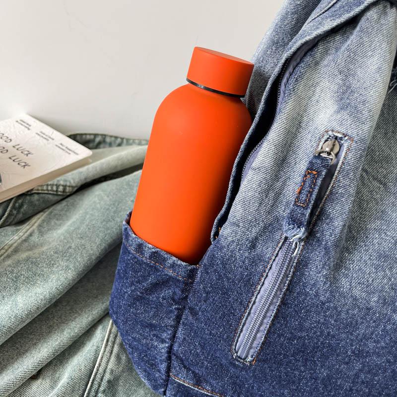 Gradient Denim Backpack Large Capacity Women's Retro Backpack