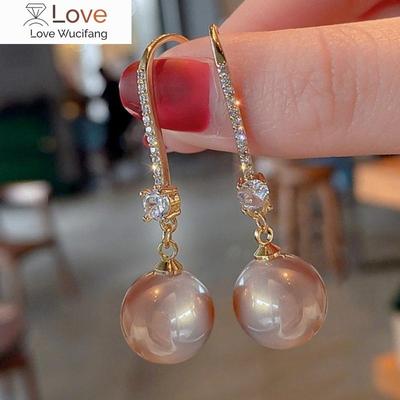 Elegante temperamentfulle dame øredobber med imitasjonsperle Delikat design Trendy bryllupstilbehør Grasiøse smykker