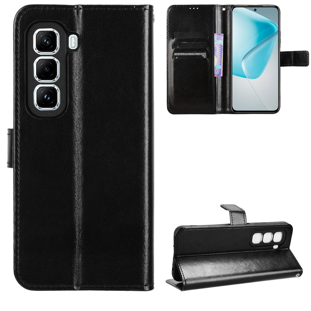 for Infinix Hot 50 Pro 4G Wallet Case with Kickstand & Card Slots – Shockproof, Dustproof, Business Heavy Duty Flip Leather Cover