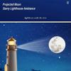 Dimmable LED Night Light Lighthouse Moon Projector with Remote USB Rechargeable Ambient Light for Bedroom Party Christmas Decor