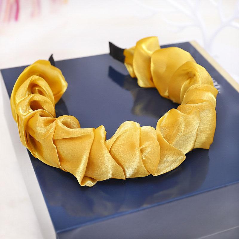 Fashion Women Hair Accessories Headdress Pleated Solid Color Headband Hairband