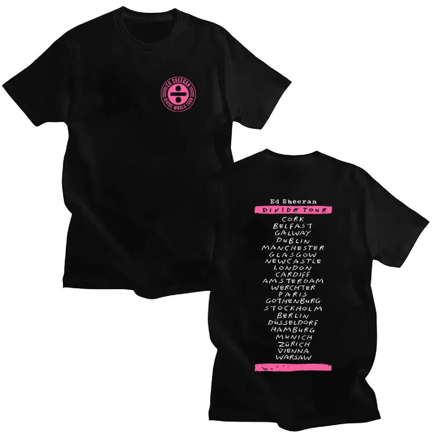 

New Ed Sheeran 2025 Tshirts Metal Gothic Tees Pure Cotton Men Women High Quality Harajuku Fashion Round Neck Cotton Summer Tops S чёрный