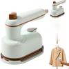 2-In-1 Handheld Portable Steam Iron, Saker Portable Steamer for Clothes 180° Swivel Handle, Lightweight Mini Travel Iron for Home