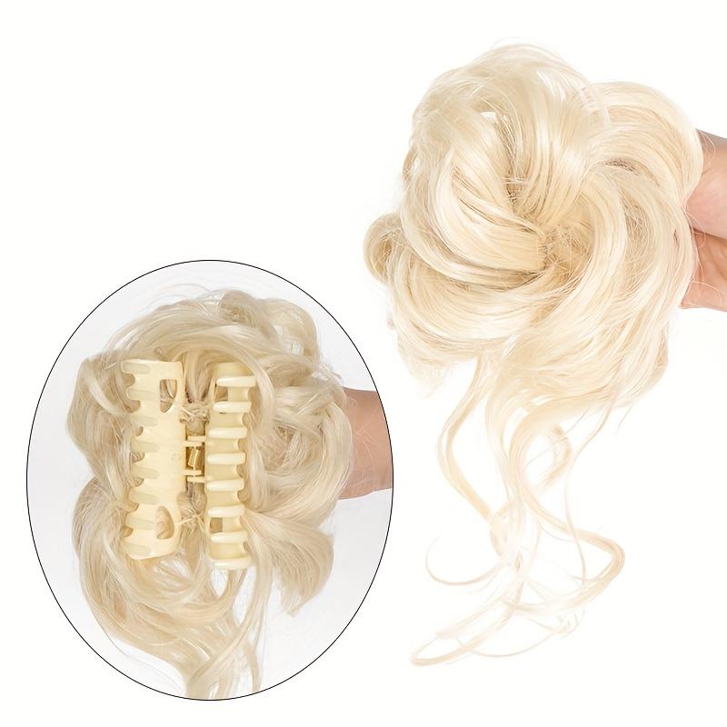 Aosiwig Synthetic Hair Bun Chignon Messy Curly Hair Band Elastic Scrunchy False Hair Pieces For Women Hairpins Black Brown