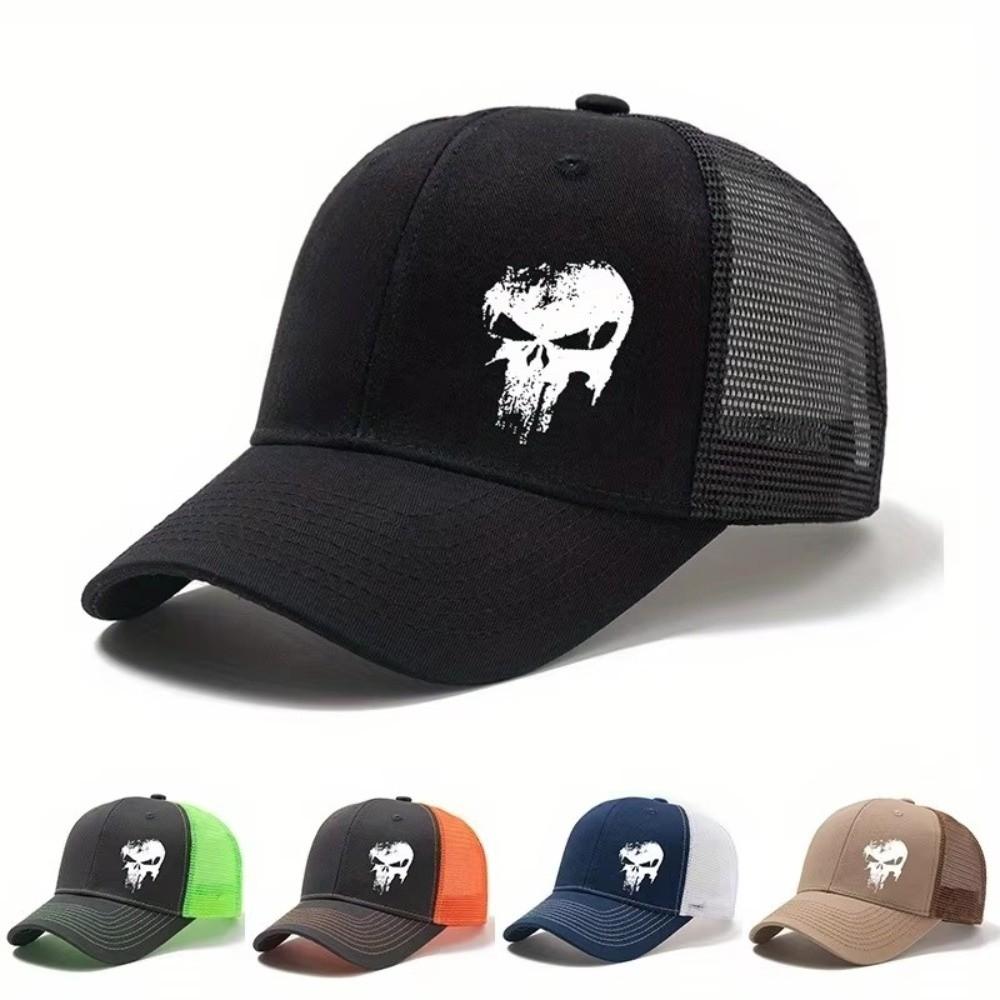 Berretto Stampato Unisex in Rete con Visiera Curva Cappellino da Baseball Classico per Esterno Estivo