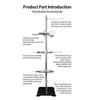 Practical Science Stand Chemistry Experiment Compacts Support Frame Stand 35cm Height With Easy Assembly And Stable Base