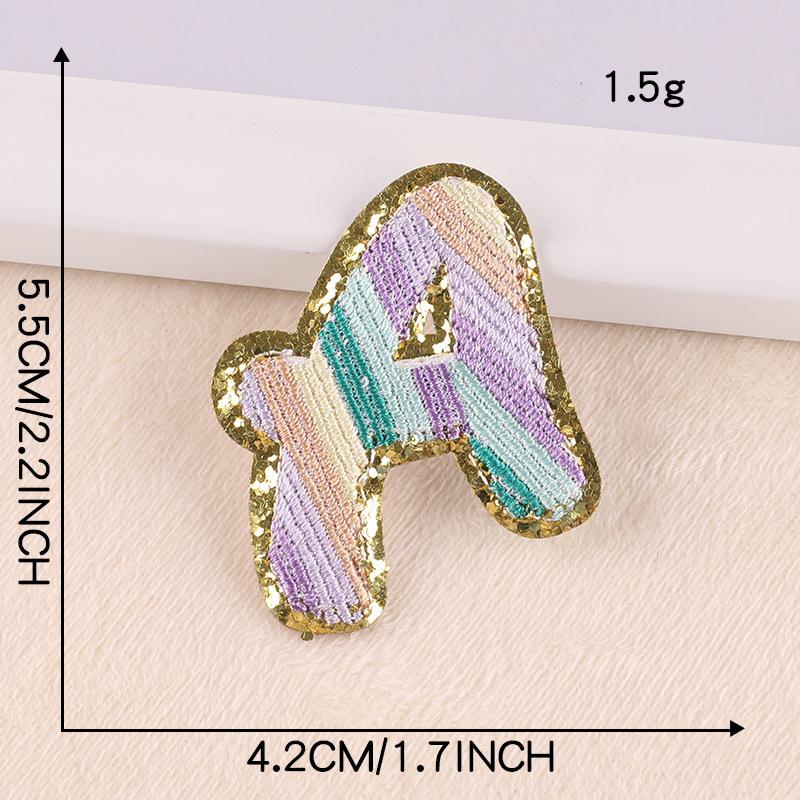 

Duoku Computer Embroidery Label Colored English Letters Phnom Penh Grit Badge Cloth Label Clothing Accessories Embroidery Cloth Sticker 1