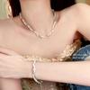 Fashionable Temperament Winding and Stacking Wearing Broken Silver Pearl Necklace Light Luxury Niche Bracelet Fashion