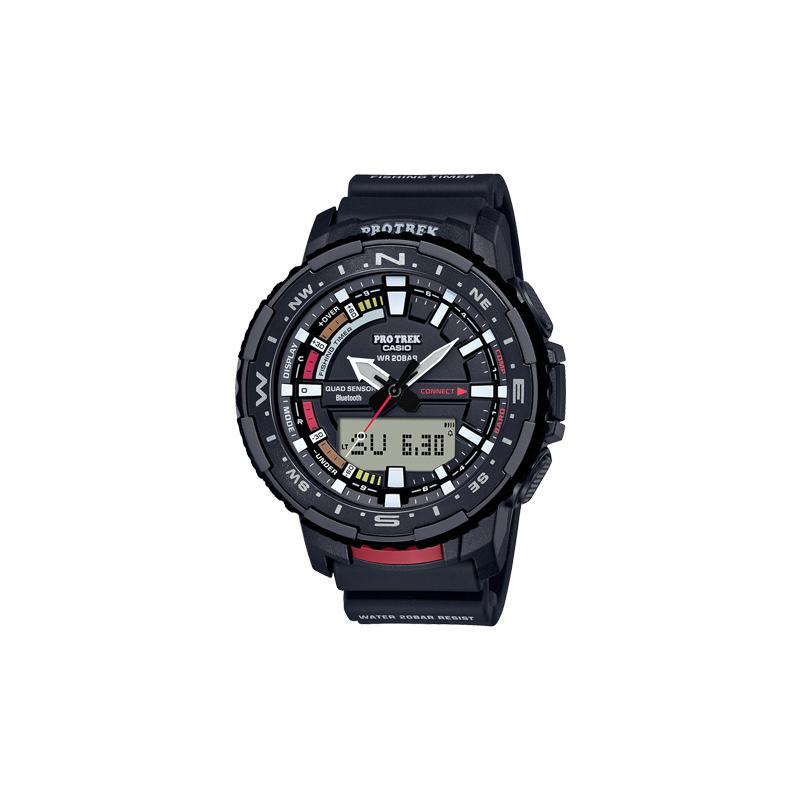 Casio PRO TREK Series-PRT Intelligent Air Pressure Altitude Information Outdoor Quad Sensor Dual LED Lights Quartz Movement Resin Strap PRT-B70-1PRD