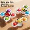 3pcs Colorful Cartoon Animal Suction Cup Spinning Tops  Fun Educational Toy for Kids, Perfect for Bath Time,Dining Table Bathroom Play,Great Halloween