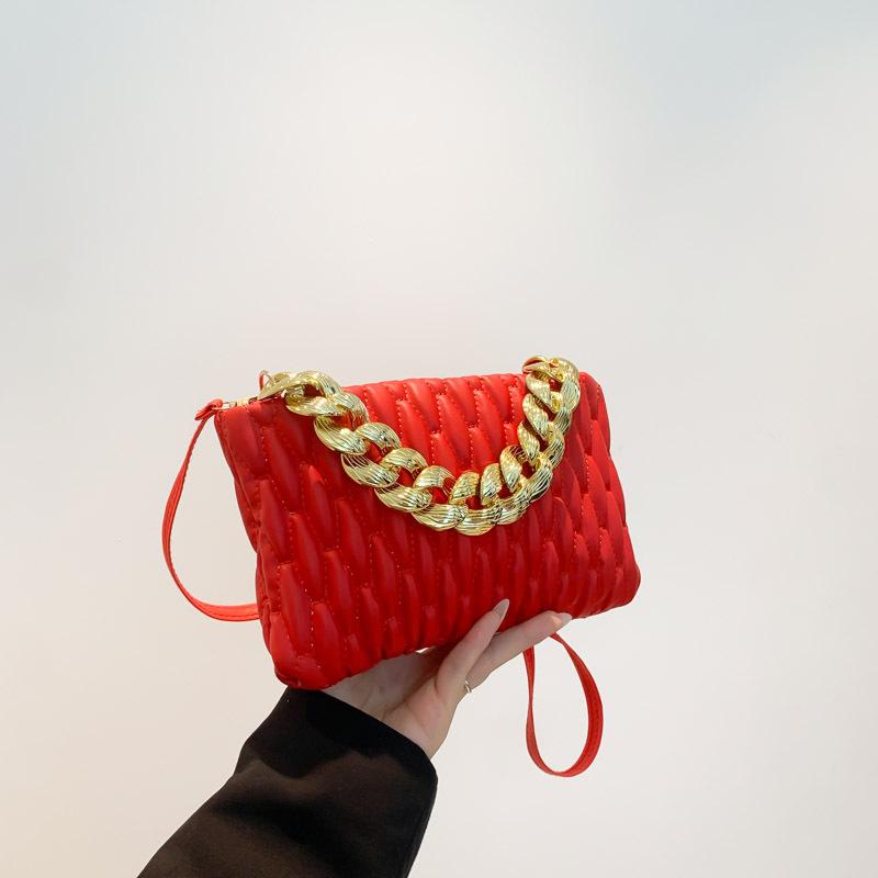 Bolso sencillo de diseño personalizado para mujer, moderno y bonito, nuevo bolso cuadrado pequeño de verano, informal, de un solo hombro y elegante.