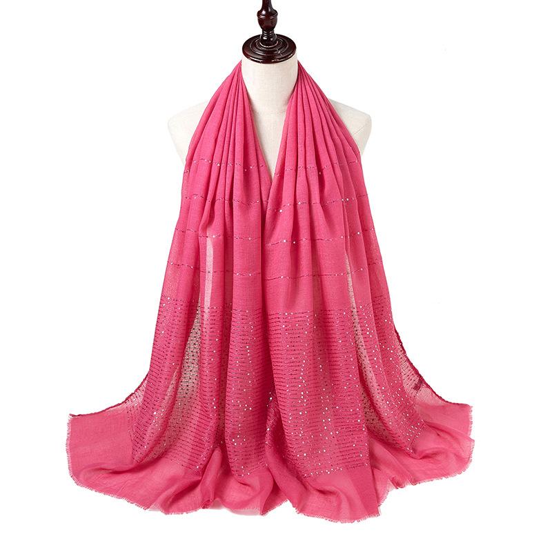 New Summer Luxury Elegant Women Silk Scarf Beach Wrap Shawl Sparkly Sequin Sunscreen Bandana Hijab Mujer Scarve Pareo Foulard