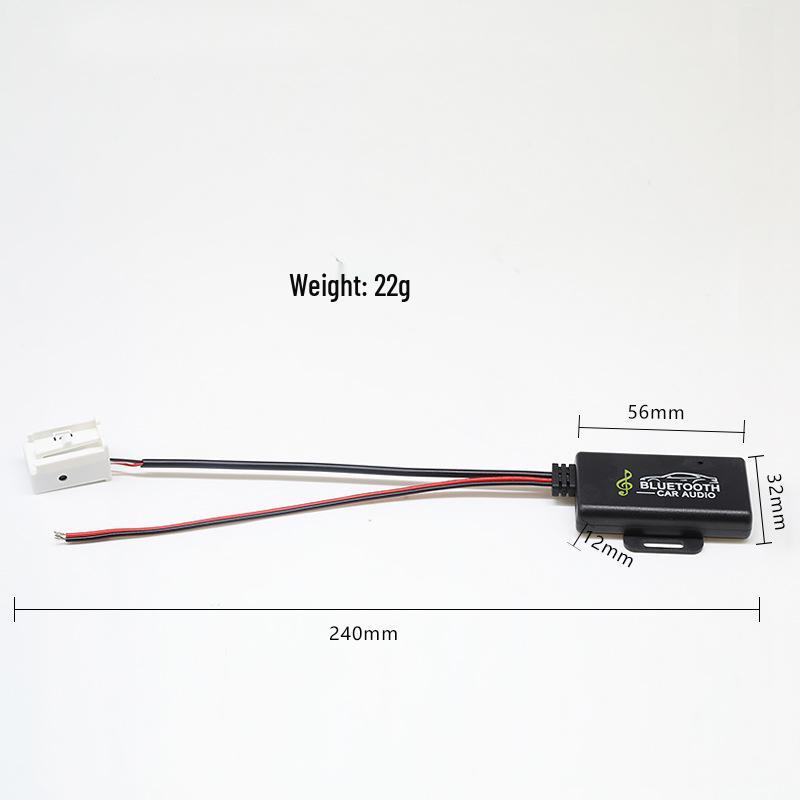 Compatible Peugeot Citroen RD4 Bluetooth AUX Audio Cable 12-Pin Plug Radio Adapter