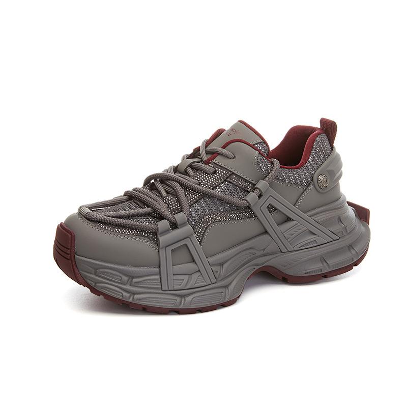 Suction film sole functional dad shoes women's 2025 spring new thick-soled heightening sports shoes casual versatile retro women's shoes